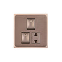 Clopal Focus Series 2 switch + 1 socket Outlet