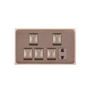 Clopal Focus Series 5 switch + 1 socket Outlet