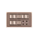 Clopal Focus Series 8 switch + 2 socket Outlet