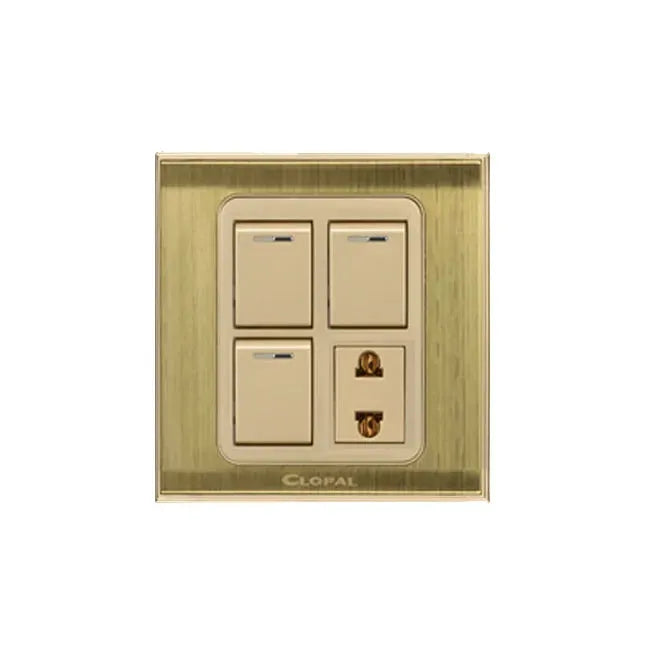 Clopal Silver Series 1 Gang Telephone Shuttered Outlet Price in Pakistan Main image