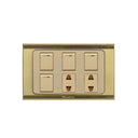Clopal Prime Series 4 switch + 2 socket Outlet