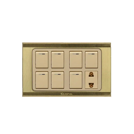 Clopal Inspire Series 6 switch + 2 socket Outlet Price in Pakistan