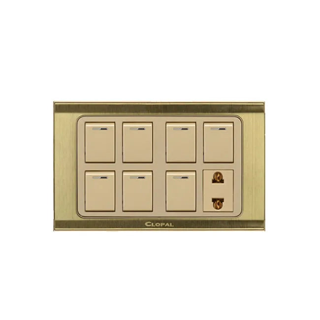 Clopal Inspire Series 6 switch + 2 socket Outlet Price in Pakistan Main image