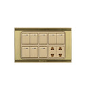 Clopal Prime Series 8 switch + 2 socket Outlet