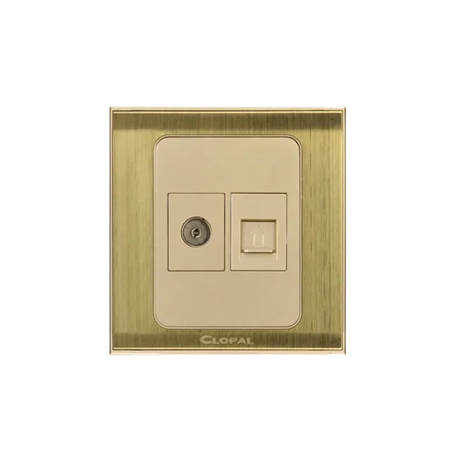 Clopal Prime Series 2 switch + 2 socket Outlet Price in Pakistan Main image