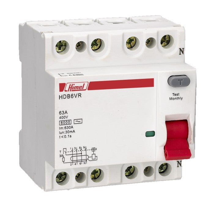 Himel HDB6VR 4 Pole Electromagnetic Type Residual Current Switch (RCCB) Price in Pakistan