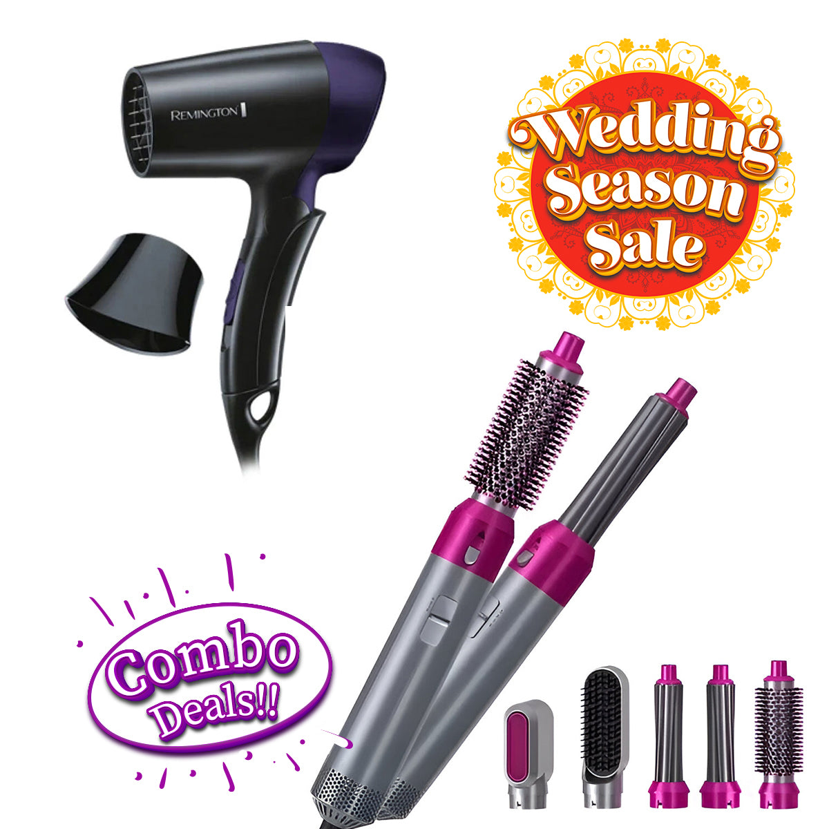 Remington Hair Dryer + 5 in 1 Curler Price in Pakistan