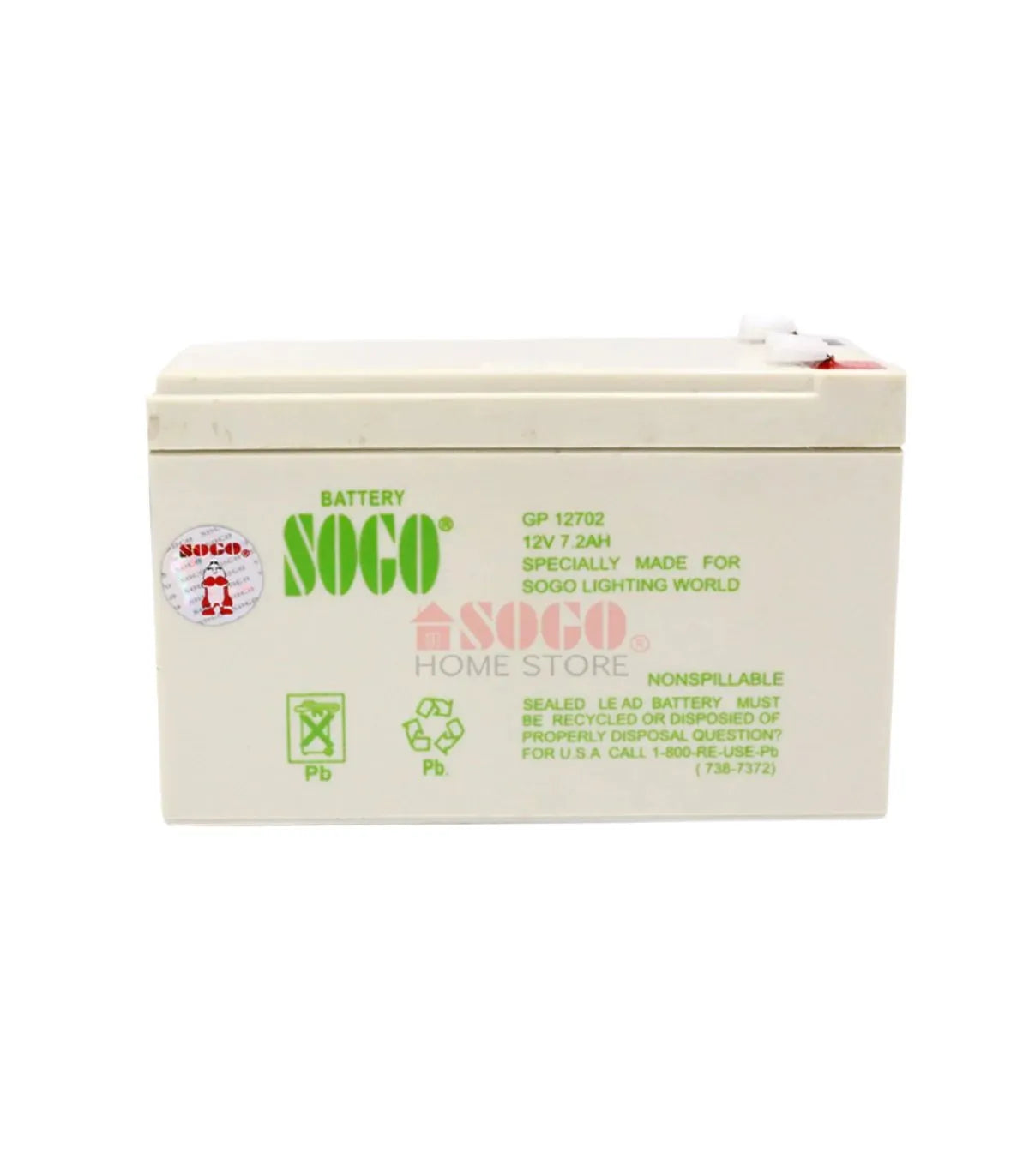SOGO 12V 7.2AH Dry Battery Price in Pakistan