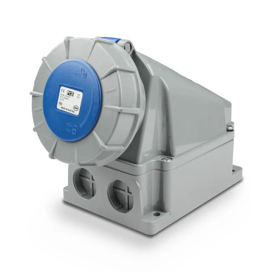 PCE 133-6 63 Amp 3 Pole Wall Mounted Socket IP67 Secondary image