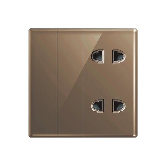 Aqua Glasskin Bronze 2 Switches + 2 Sockets Price in Pakistan