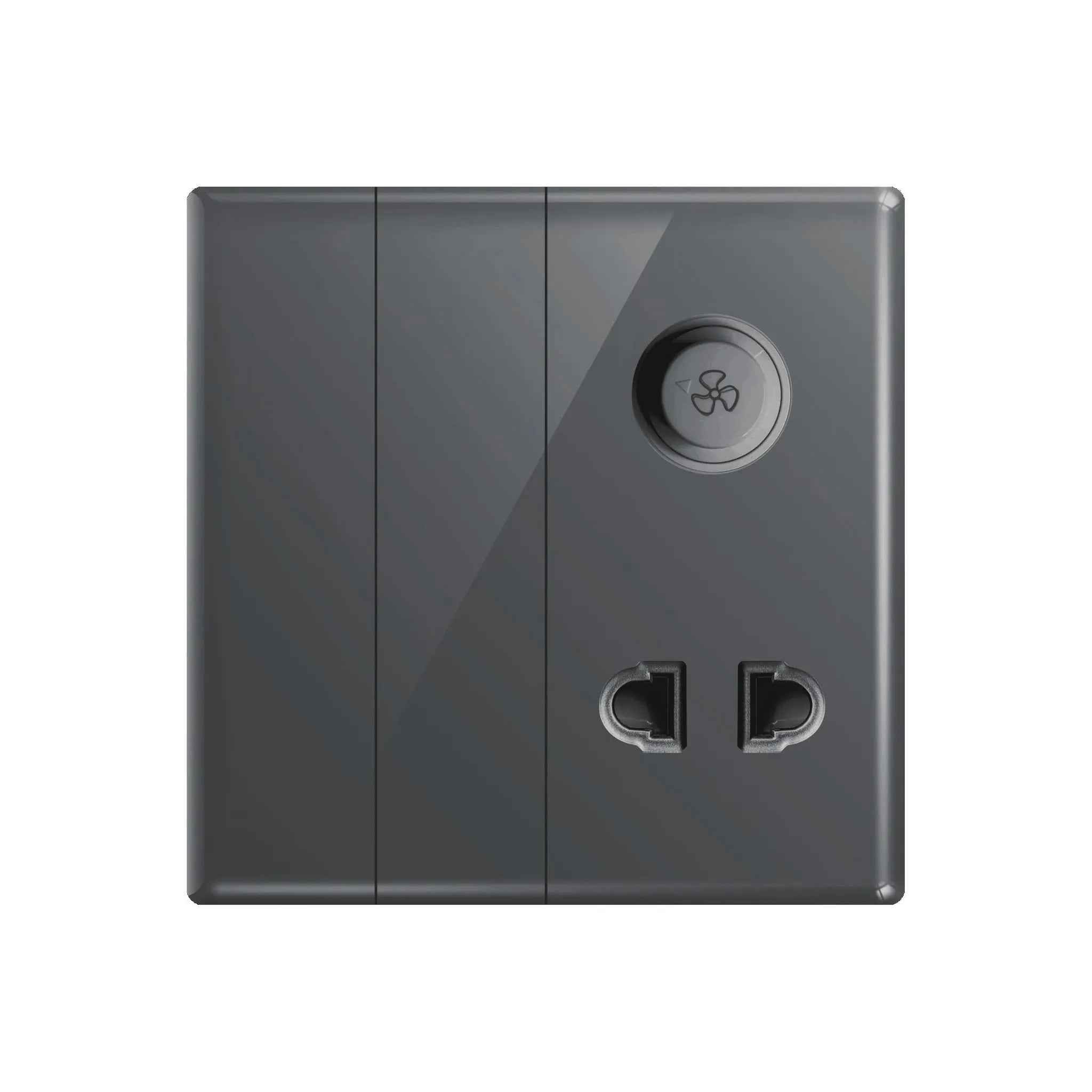 Aqua Glasskin Grey 2 Switches + 1 Socket + 1 Dimmer Price in Pakistan