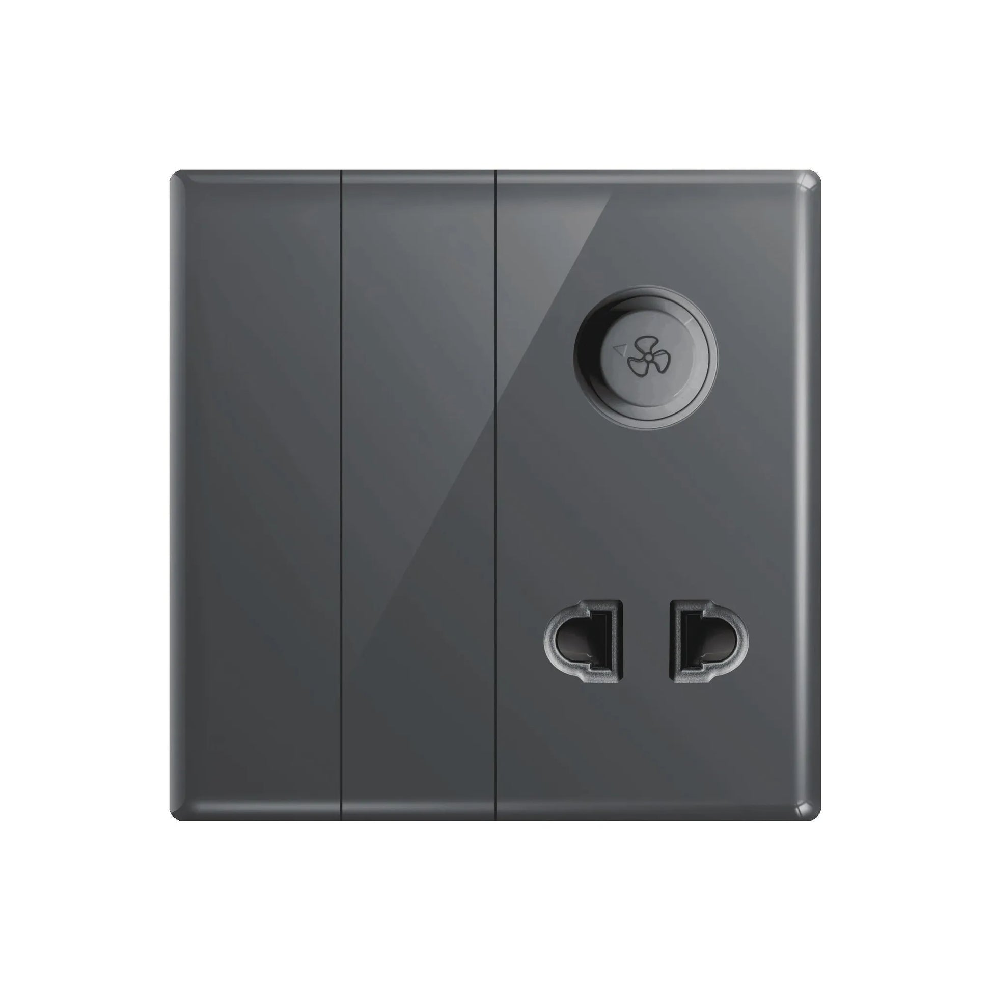 Aqua Glasskin Grey 2 Switches + 1 Socket + 1 Dimmer Price in Pakistan