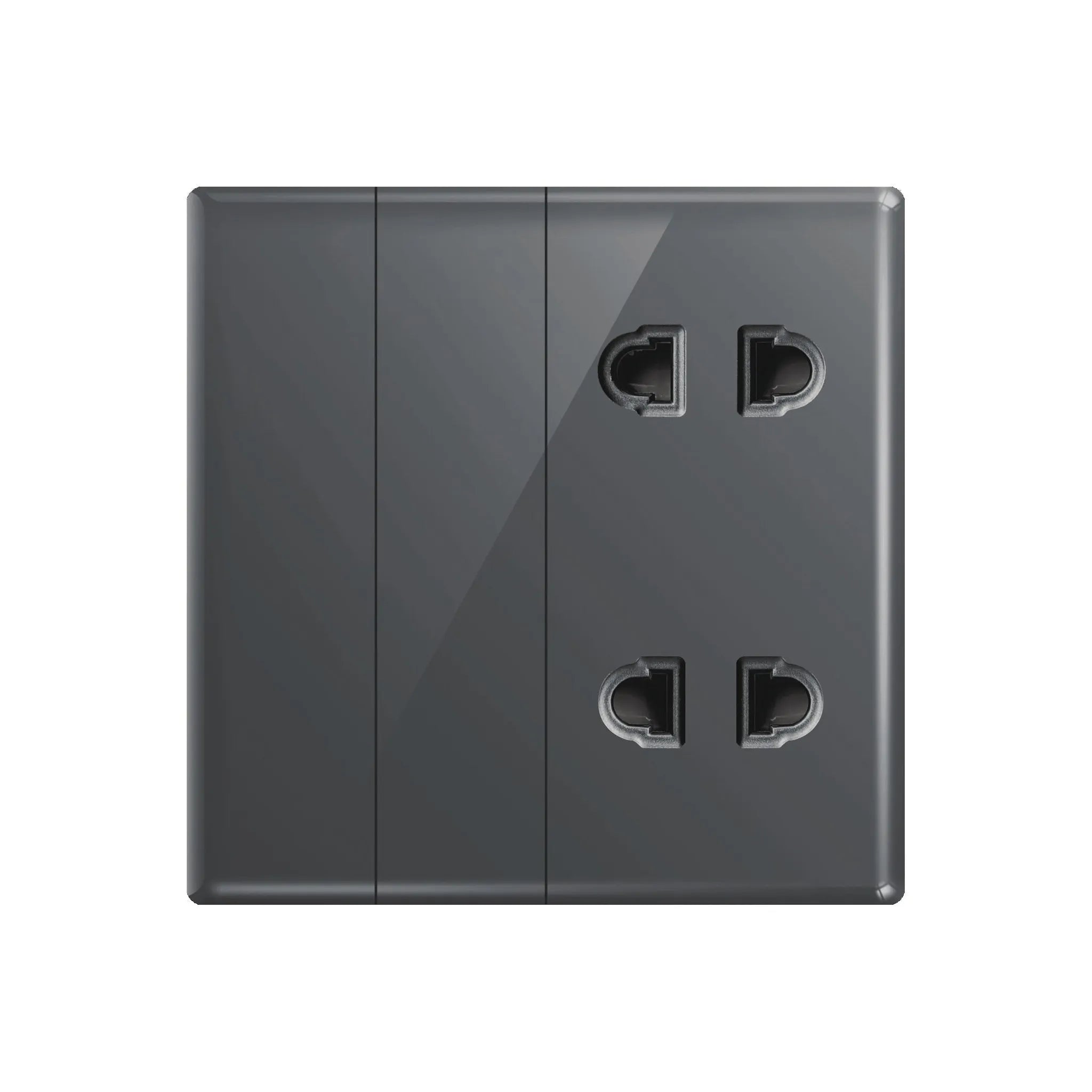 Aqua Glasskin Grey 2 Switches + 2 Sockets Price in Pakistan