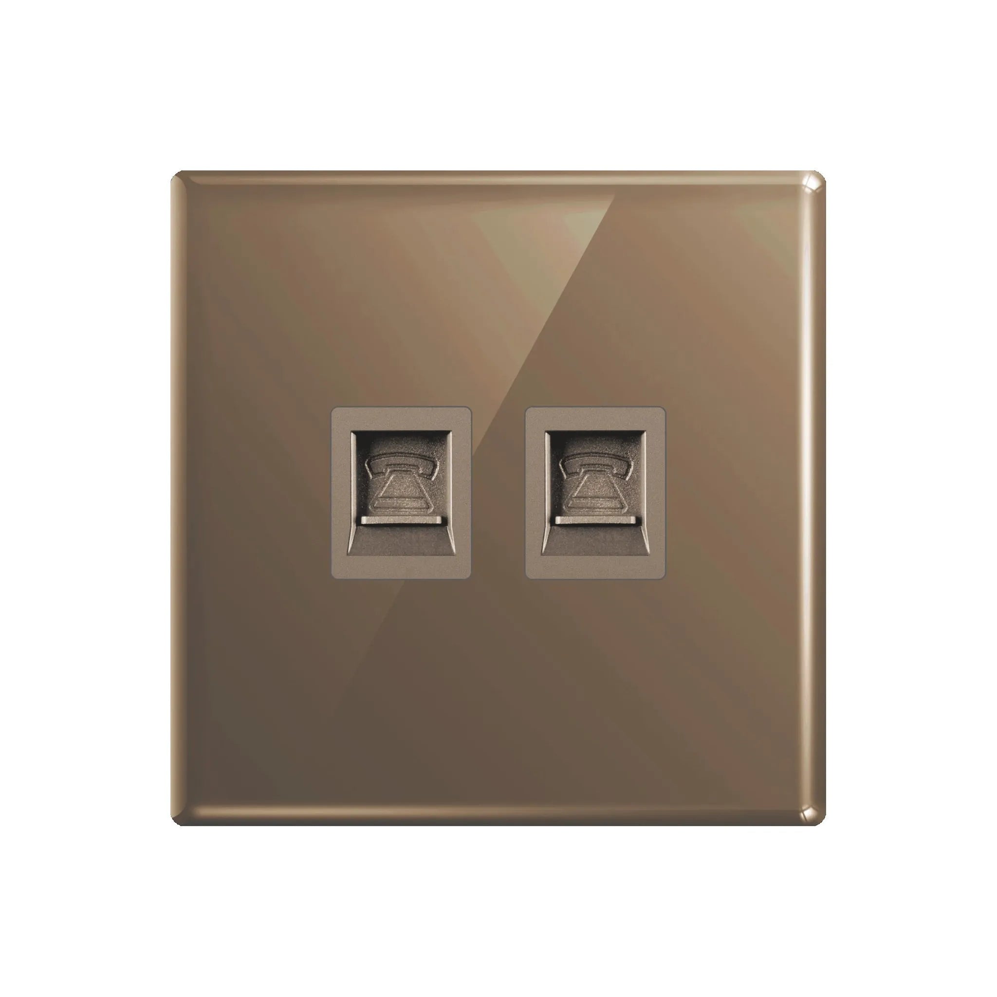 Aqua Glasskin Bronze Double Telephone Socket Price in Pakistan