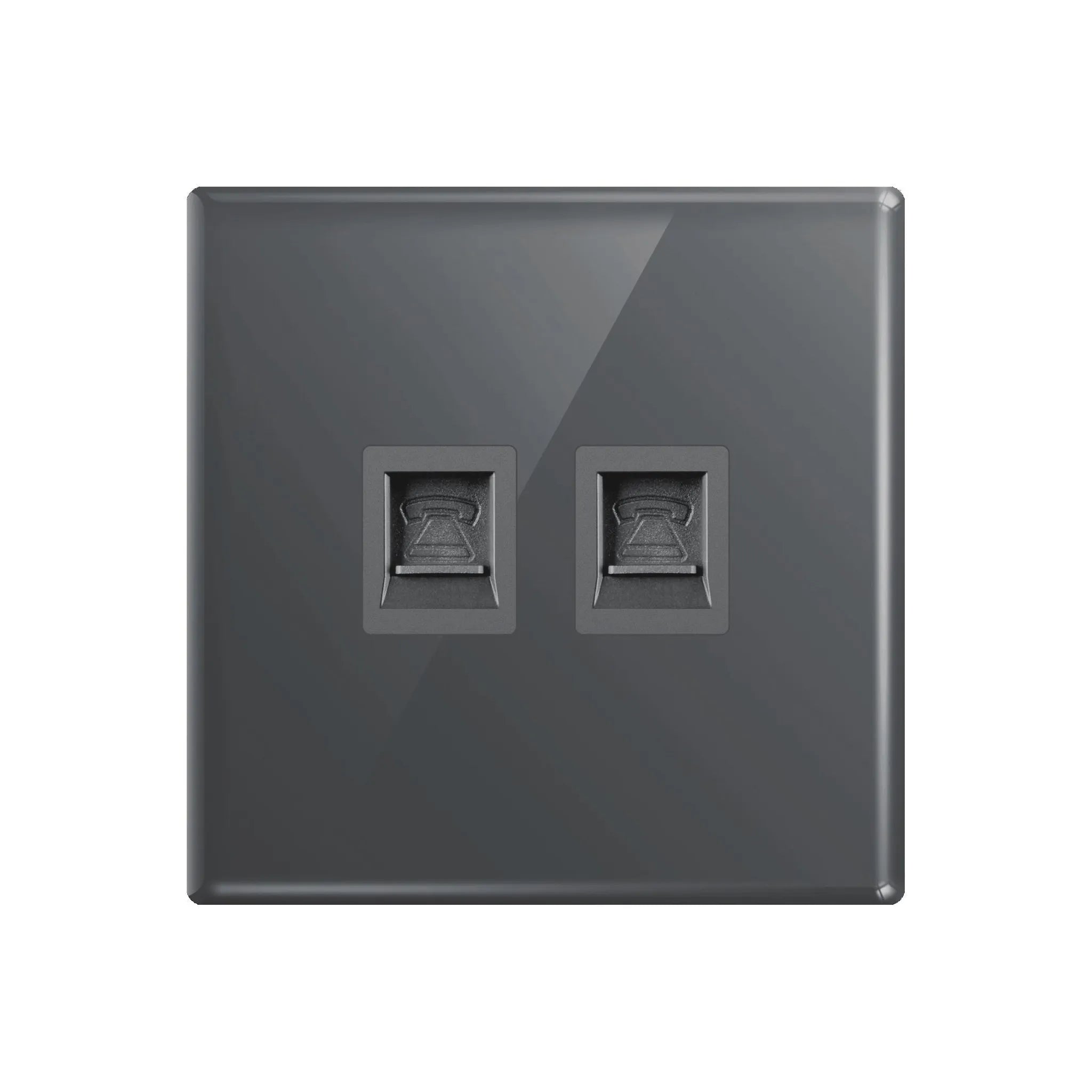 Aqua Glasskin Grey Double Telephone Socket Price in Pakistan