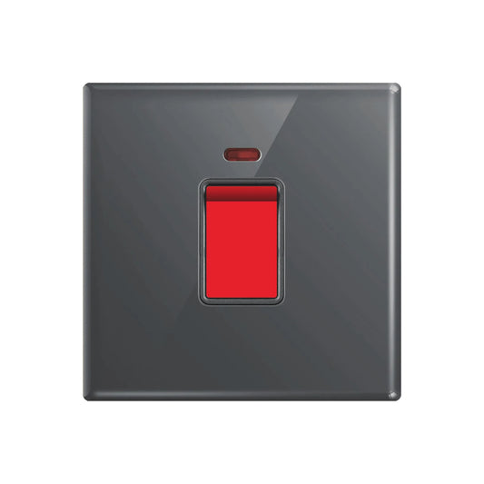 Aqua Glasskin Grey 20 Amp Double Pole Switch Price in Pakistan