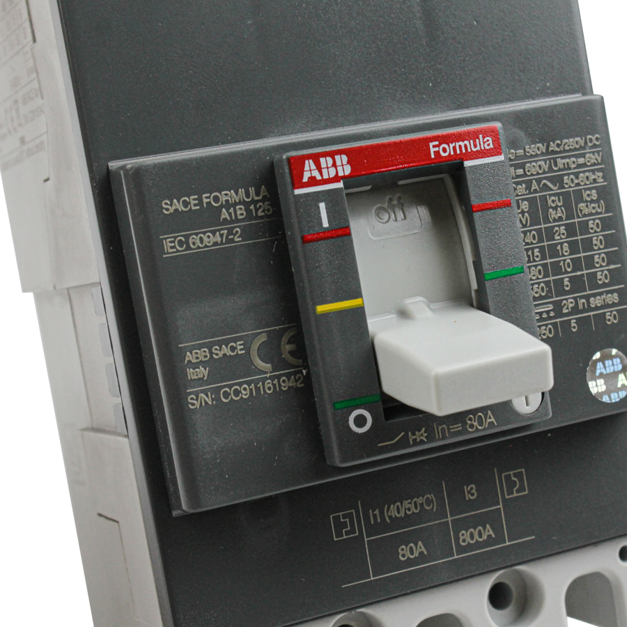 ABB A1B 125 3 Pole Molded Case Circuit Breaker