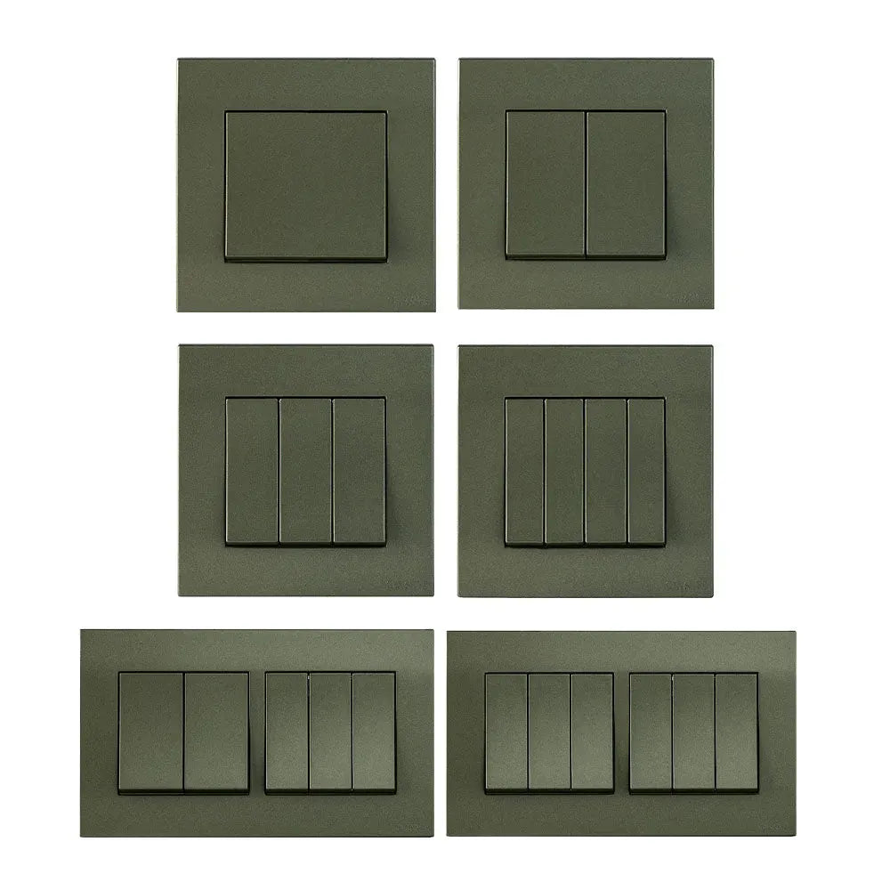 Akoya 5 Gang 2 Way Flush Switch gun matalic Price in Pakistan