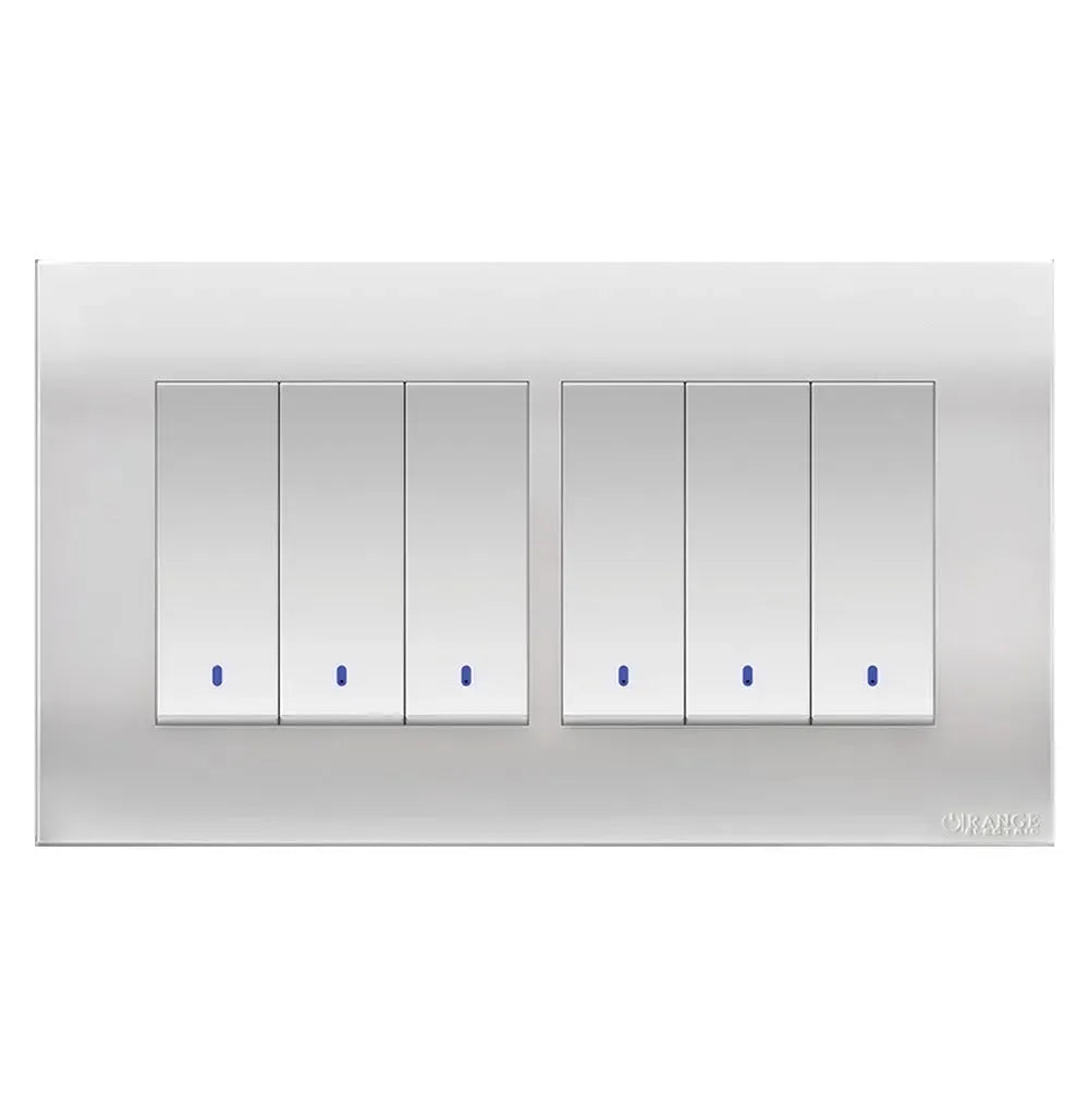 Akoya 4 Gang Flush Switch with Indicator White Price in Pakistan
