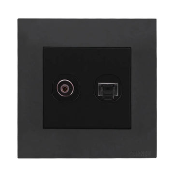 Akoya 2 Gang TV Co – Axial Outlet gun metallic Price in Pakistan