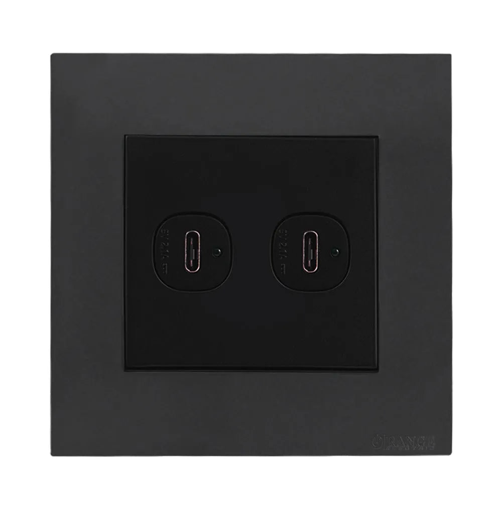 Akoya 1 Gang 8 wire 8 contact Data Outlet Black Price in Pakistan