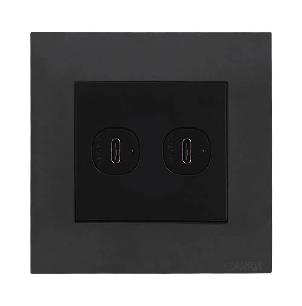 Akoya 1 Gang 8 wire 8 contact Data Outlet Black Price in Pakistan