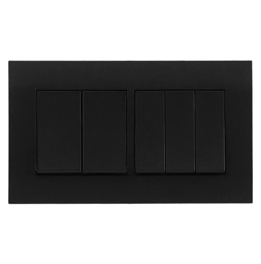 Orange Akoya 6 Gang Flush Switch Topaz Color Price in Pakistan