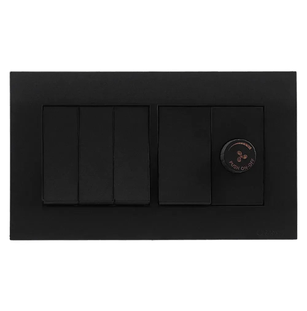 Akoya 4 gang Switches + 1 Dimmer Secondary image