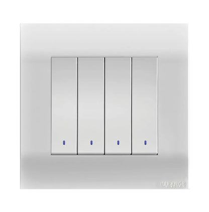 Akoya 2 Gang Flush Switch with Indicator White Price in Pakistan