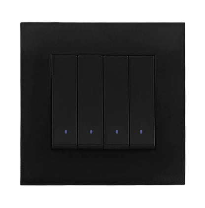 Akoya 2 Gang Flush Switch with Indicator Black Price in Pakistan