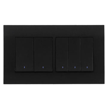 Akoya 4 Gang Flush Switch with Indicator Black Price in Pakistan