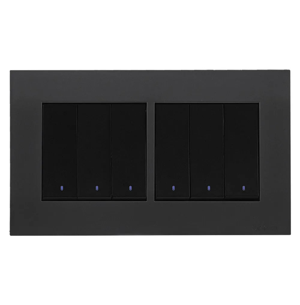 Akoya 3 Gang Flush Switch with Indicator Gun Metallic Price in Pakistan