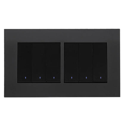 Akoya 3 Gang Flush Switch with Indicator Gun Metallic Price in Pakistan