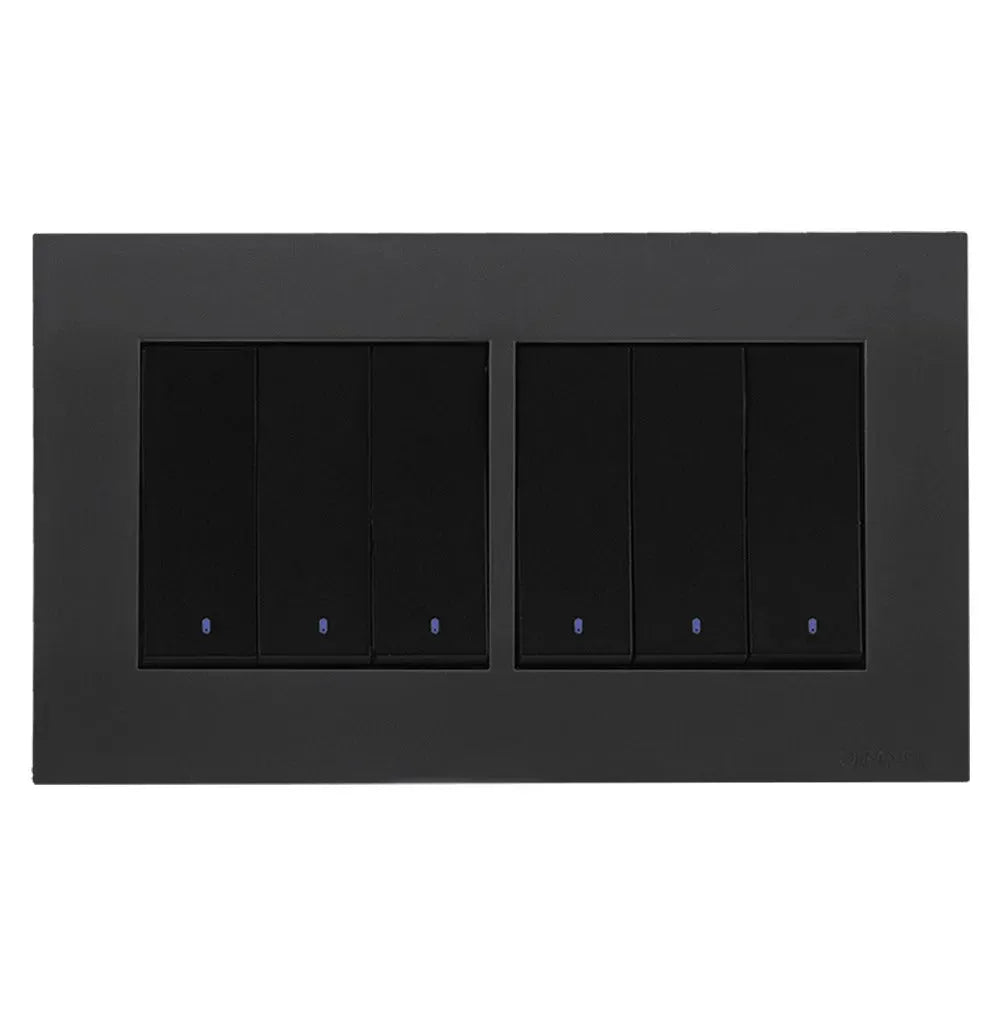 Akoya 3 Gang Flush Switch with Indicator Gun Metallic Price in Pakistan