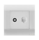 Akoya 2 Gang Telephone + Tv Outlet