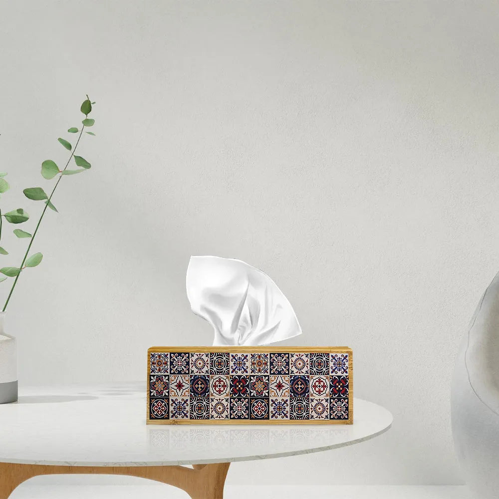 Ancient Print Wooden Tissue Box Price in Pakistan Main image