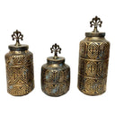 Antique Ceramic Vase Set Of 3