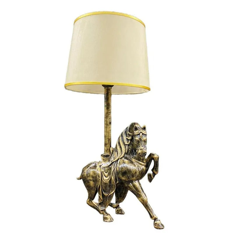 Antique Golden Horse Table Lamp Price in Pakistan Main image