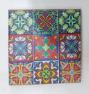 Artistic Colorful Tile Pattern Wooden Tea Coasters