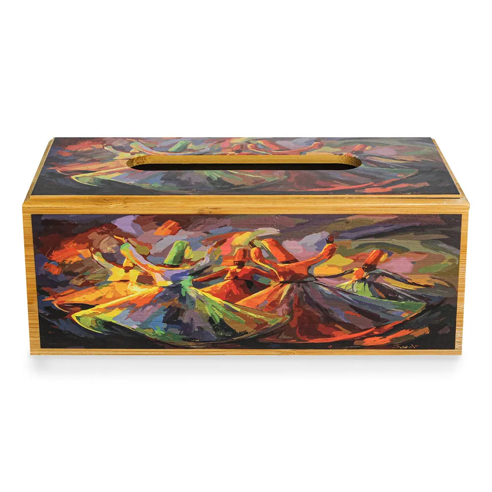 Artistic Wooden Tissue Box Secondary image