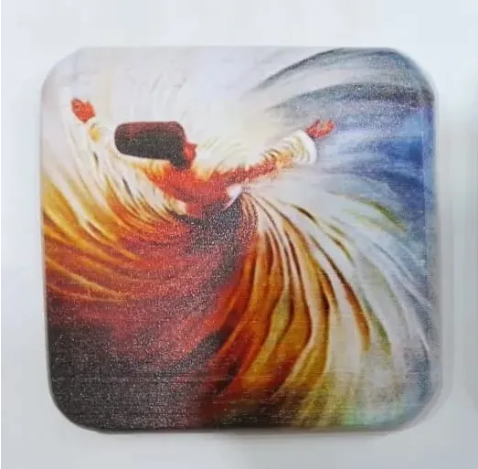 Artistic Wooden Tray – Classical Music & Whirling Design Main image
