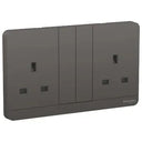 Clipsal AvatarOn Double Flat Pin Switch Socket 13A