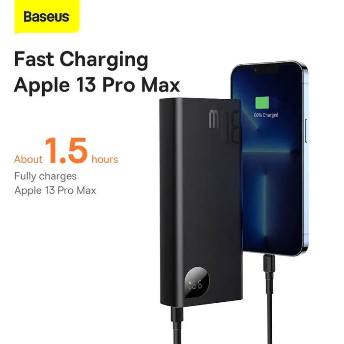 Baseus Adaman Metal Dispaly Power Bank black Price in Pakistan