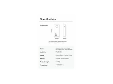 Baseus Amblight Digital Display Fast Charge Power Bank 26800mAh