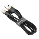 Baseus Cafule Cable USB For iP 2.4A 1m Gold+Black