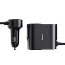 Baseus High Efficiency Pro 1-for-2 Car Cigarette Lighter 30W Cosmic Black