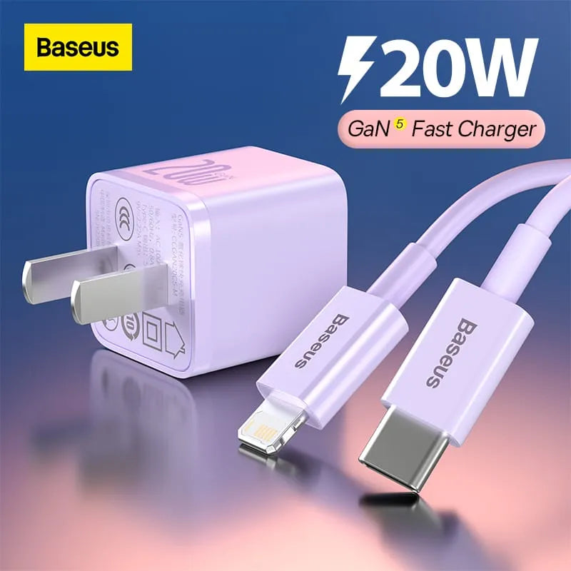 Baseus GaN5 Fast Charger mini Purple Price in Pakistan  Main image