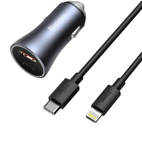 Baseus Golden Contactor Pro Dual Quick Car Charger in Pakistan 