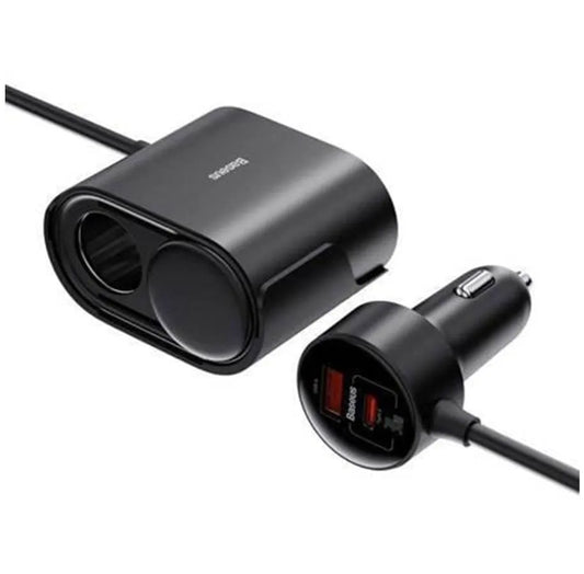 Baseus High Efficiency Pro 1-for-2 Car Cigarette Lighter 