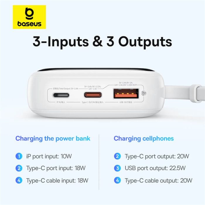 Baseus Qpow Pro+ 22.5W Power Bank 10000mAh Edition Cluster Moon